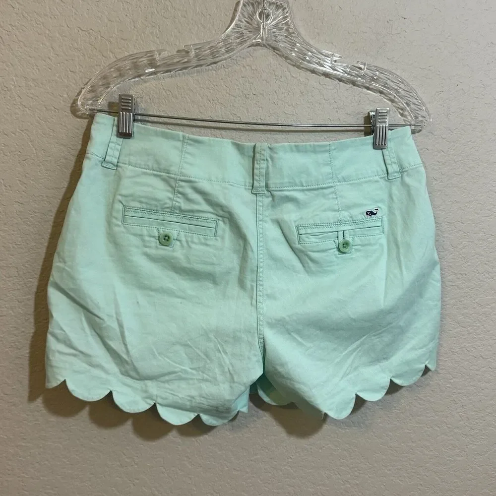 Vineyard‎ Vine Scalloped Everyday Shorts Size 4 mint green